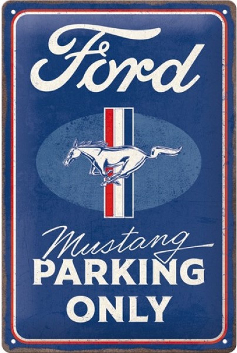 Wandbord 20 x 30 cm - Ford Mustang Parking Only