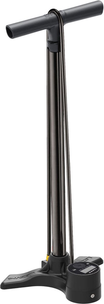 Lezyne Macro Floor Drive Ditgital ABS-1 - Fietspomp met drukmeter - Met digitale drukmeter - Presta en Schrader ventielen - Staal - Zwart Mat