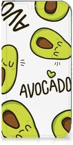 Mobiel Bookcase Valentijn Cadeautje Haar Geschikt voor iPhone 15 Plus Smart Cover Hoesje Avocado Singing
