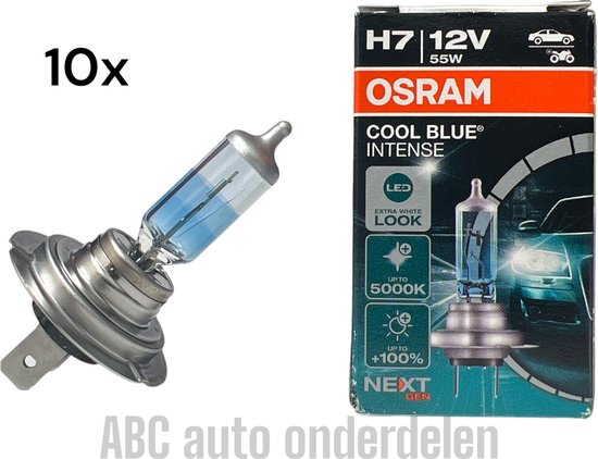 10x Osram Cool blue - 5000K - Lampe de voiture H7 - 12V 55W