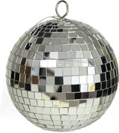 Othmar Decorations discobal kerstballen - zilver -15 cm -kunststof