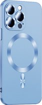 iPhone 12 hoesje - Dun Design - Magsafe compatible - Case cover - Shock Proof - Lichtblauw - Provium