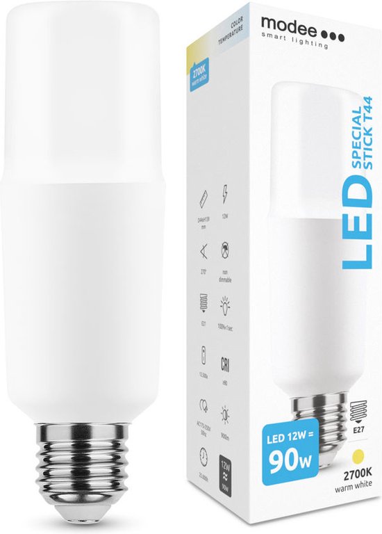Modee Lighting - LED lamp Stick - E27 T35 - 6W vervangt 40W - 2700K warm wit licht