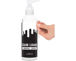 Lusty Cum Load Sperma Glijmiddel - 250 ml - Nieuwe formule -Hybride Glijmiddel - Op Water- en Siliconenbasis