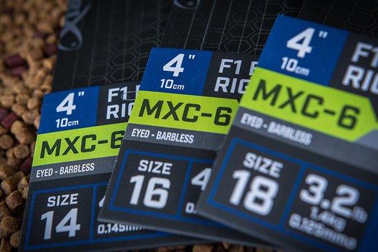 Matrix Onderlijnen MXC-6 F1 Band Rigs 10cm Eyed-Barbless (8 pcs) - Maat : Haak 18 - 0.125mm van Matrix — afbeelding 4