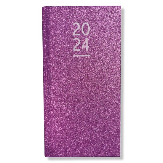 2024 Agenda - Glitter Pocket Weekagenda 7D/2P - Pocket Hardcover - 8x15,5cm