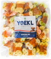 YOEKL Kipkoekjes - Honden Snacks - Hondensnoepjes - Hondensnacks gedroogd - Hondensnacks Kauwbot - 400 Gram