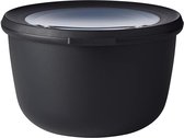 Multi Bowl Cirqula Round - Récipient de conservation avec couvercle - Convient comme boîte de conservation hermétique pour le koelkast, la vaisselle au micro-ondes et comme récipient pour aliments frais - 1000 ml - Nordic Black