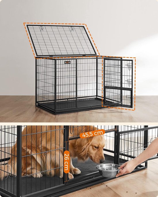 Cage pour chien robuste, pour chiens de grande et moyenne taille
