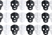 Guirlande de fête à thème Horreur/ Halloween - 3x - Crânes - papier - 300 cm - Articles de fête/décorations
