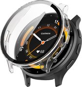 Strap-it Bescherm hoesje met glasplaat - case met screen protector voor Garmin Venu 3 - transparant