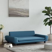The Living Store Hondenbank - Fluweel - 100 x 54 x 33 cm - Blauw