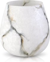 Terroso - Vaas Ice, Mat Glas Marmer, Elegante, Hoogte 25 cm