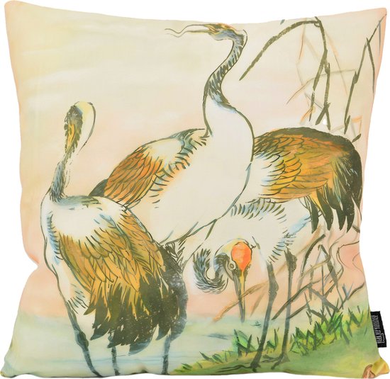 Sierkussen Kraanvogel / Grua Pajaro #4 | 45 x 45 cm | Katoen/Polyester