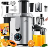Bol.com KESSER® Slowjuicer - Sapcentrifuge voor Fruit en Groenten 1100W Sap Juicer met 2000ml Pulpcontainer en 1000ml sapreservo... aanbieding