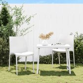 Chaises de jardin empilables The Living Store - Polypropylène - 50 x 46 x 80 cm - Wit