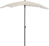 The Living Store Parasol Zand 200x130x234 cm - UV-beschermend polyester en staal