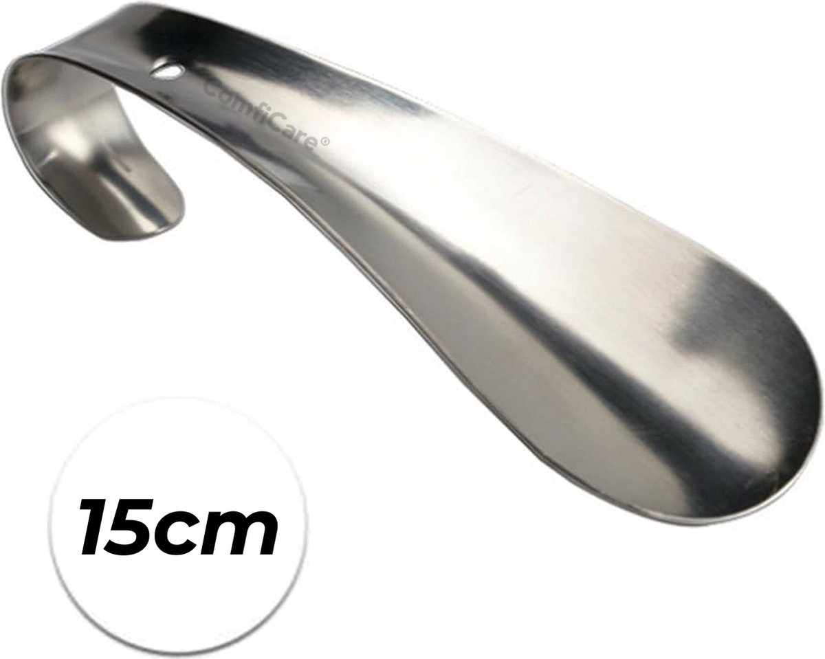 ComfiCare® Schoenlepel Klein 15cm - Extra Stevig RVS - Schoentrekker - Schoenlepel metaal - Kleine Schoenlepel - Schoenlepel kind - Premium RVS