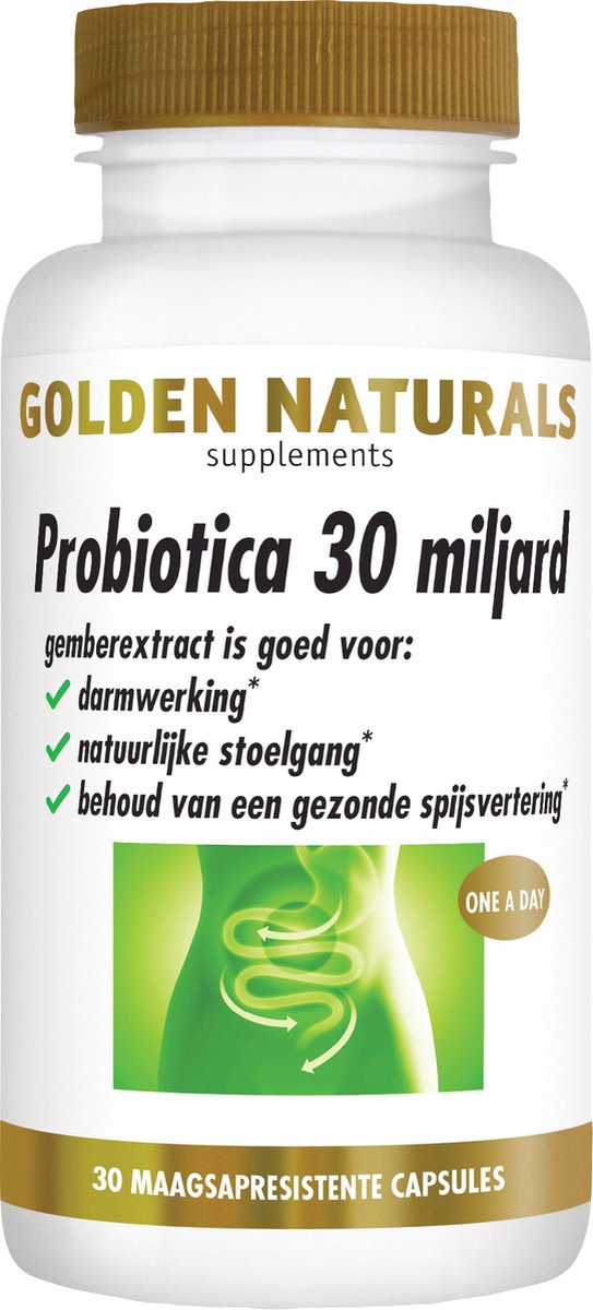 Goedkoopste Golden Naturals Probiotica 30 miljard (30 veganistische maagsapresistente capsules