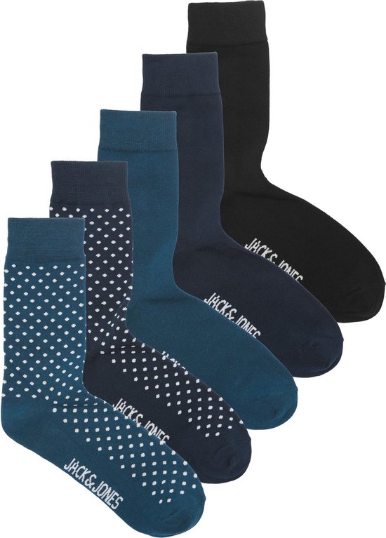 JACK&JONES JACVICKY DOT SOCKS 5 PACK Heren Sokken - Maat ONE SIZE