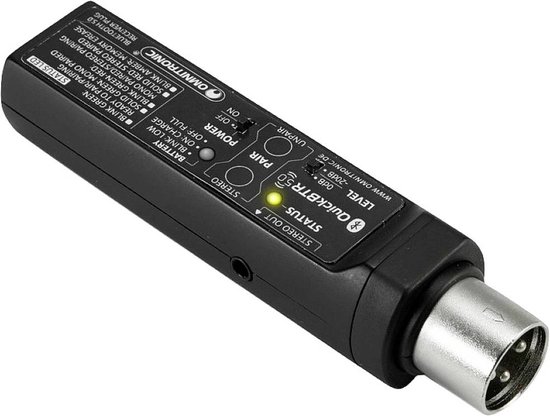 Omnitronic QuickBTR-5.0 XLR AptX Bluetooth muziekontvanger Bluetooth versie: 5.0, A2DP 10 m AptX-technologie, Geïntegre — afbeelding 2
