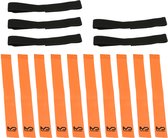 MDsport - Flagfootball flags - Volledig klittenband - Set van 5 - Oranje