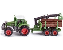 SIKU 1645, Fendt tractor met boomstam-aanhanger, metaal/kunststof