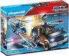 foto van PLAYMOBIL City Action Politiehelikopter: achtervolging van het vluchtvoertuig - 70575
