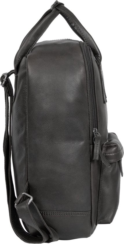 Mustang® Catania - Zwart - Backpack - - Leer - 14L - Rugtas Leather bol Oily 
