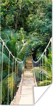 Poster Jungle - Palmier - Pont - Nature - Plantes - 20x40 cm - Décorations de Noël - Décoration de Noël pour intérieur - Noël
