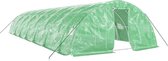 Bol.com vidaXL - Tuinkas - met - stalen - frame - 70 - m² - 14x5x23 - m - groen aanbieding