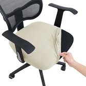 Enkele stoelhoes onderzijde Ecru - Ralfos zitting Bureaustoelhoes - Chair cover - bureaustoel hoes - Ecru - Hoes - Universeel - Voor zitting - Waterafstotende stoelhoes - Stretch - Kantoor en thuisgebruik - Wasmachine bestendig - Cadeau tip