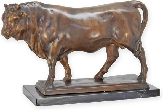 Brons beeld - stier - sculptuur - 32 cm hoog
