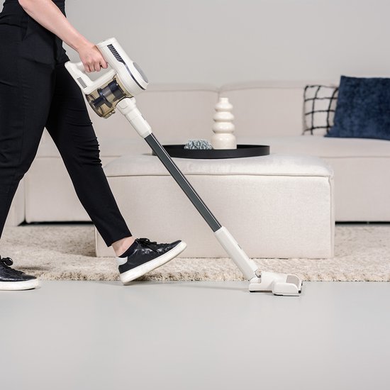 Aspirateur balai sans fil Princess Silent Storm 339380 - Durée d'utilisation de 30 min - Fonction de stationnement pratique - Wit