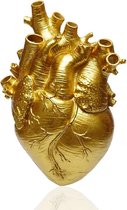 Hartvaas - Vaas - Hartvorm Vaas - Decoratief - Decoratie - Bloemenvaas- Rozenvaas - Gouden Anatomische Bloempot - Waterdicht
