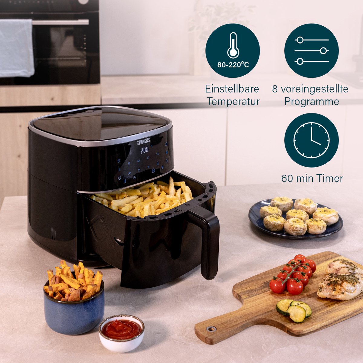 Princess 182238 Digital Airfryer - 4L (NL) 