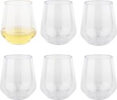MyDrinkglass Wijnglazen plastic Lady Yoko | kunststof wijnglazen | 6 stuks | glazen set | wijnglazen | witte wijnglazen | herbruikbaar | Zero Waste | 400 ml | cadeaus voor vrouwen