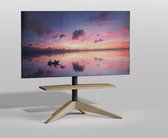 Cavus Tv Vloerstandaard Cross 100B - Design Tv Meubel Eikenhout en Trendy Zwart Staal - Geschikt voor 32-65 Inch Tv met VESA 300x300