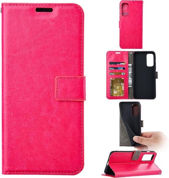 Bibliothèque LuxeBass et 2x Protecteurs d'écran adaptés pour iPhone 13 - Rose - bibliothèque - couverture de livre - étui de livre - couverture de livre