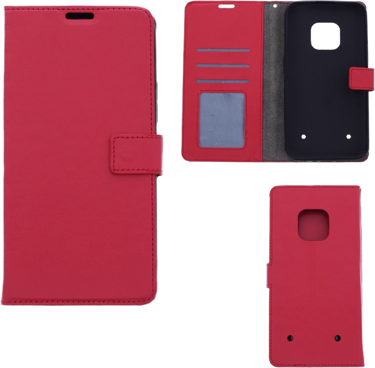 LuxeBass Hoesje geschikt voor Nokia XR20 - Boekhoesje met kaartvakken - Rood gsm hoesje - telefoonhoes - telefoonhoesjes op Prijzenvolger.com