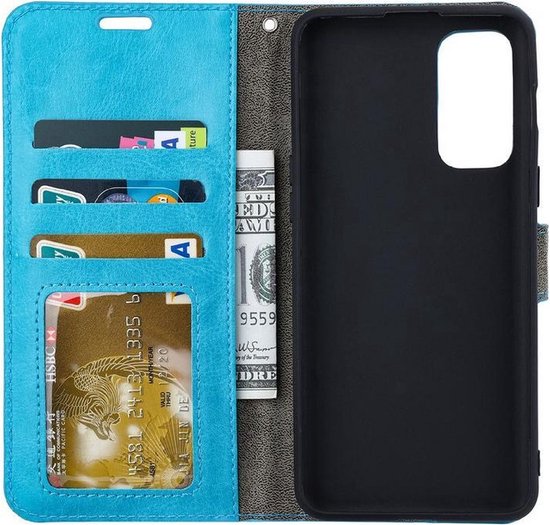 Coque LuxeBass adaptée pour Apple iPhone 14 Pro - Couverture de livre avec fentes pour cartes - Coque de téléphone portable turquoise - coque de téléphone - housses de téléphone