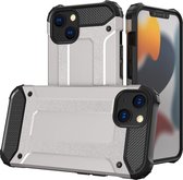 LuxeBass Hoesje geschikt voor Apple iPhone 14 Plus - Zilver - Armor case