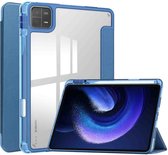 iMoshion Tablet Hoes Geschikt voor Xiaomi Pad 6 Pro / Pad 6 - iMoshion Trifold Hardcase Bookcase transparante rand - Blauw