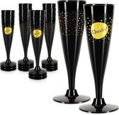 16x herbruikbare champagneglazen - plastic champagneglazen voor feesten, kamperen & onderweg - vaatwasmachinebestendige champagneglazen [selectie varieert]