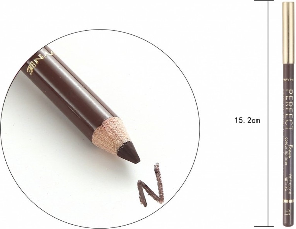 Goedkoopste Wynie - PERFECT Lippotlood/Lip Liner - Bruin/Brown - Nummer 11 - 1 stuks