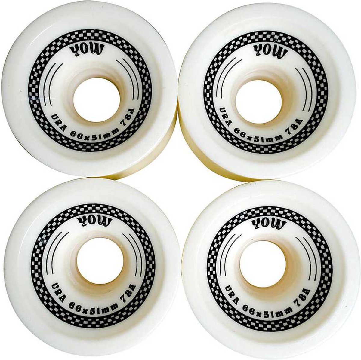 Yow Ura 78a Skateboardwielen Transparant 66 x 51 mm