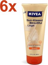 NIVEA - Sun-Kissed - Beautiful Legs - Autobronzant - 6x 200 ml - Pack économique