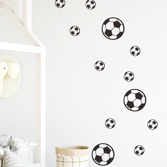 Stickerkamer® Muursticker voetballen | Voetbal | Voetbal decoratie| Kinderkamer inspiratie | Meisje | Jongen | Kinderkamer decoratie | Muurdecoratie |