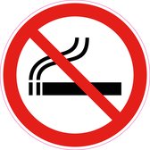 5 Stickers van 20 cm | Verboden te roken stickers