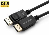 MicroConnect DisplayPort v1.2 kabel - 3 Meter - Ultra HD 4K @ 60Hz - Gold-plated Connectors